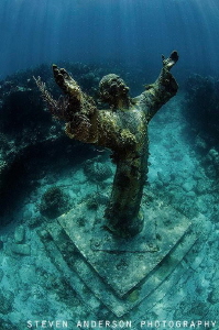 The Christ Statue which is sunk and placed in the middle ... by Steven Anderson 